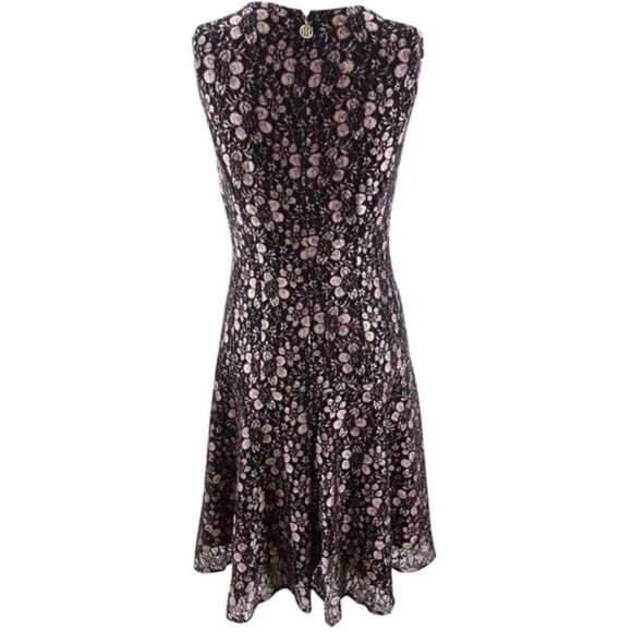 Tommy Hilfiger Fit and Flare Midi Dress 8 Black - Picture 4 of 4